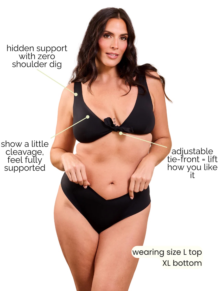 Onewith Westerly Tie-Front Bikini Top — image 2 of 5